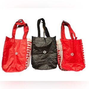 Lululemon‎ Red and Black 3 Tote Bags